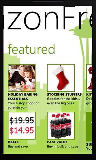 AmazonFresh for Windows Phone in 2012 – Featured