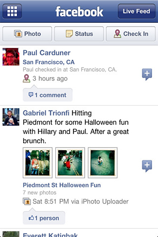 Facebook for iPhone in 2011