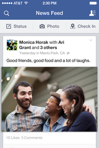 Facebook for iPhone in 2013