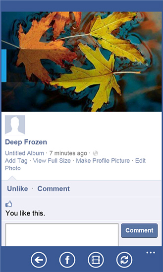 Facebook Touch for Windows Phone in 2012
