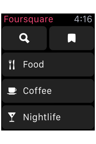Foursquare for Apple Watch in 2015
