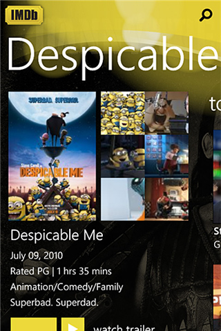 IMDb for Windows Phone in 2012