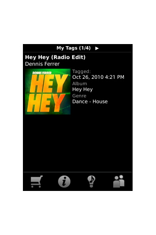 Shazam for BlackBerry in 2011