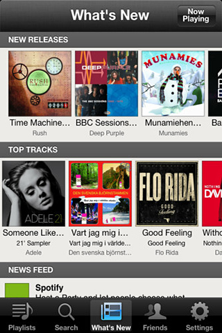 Spotify for iPhone in 2011