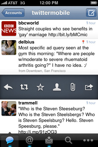 Twitter for iPhone in 2010