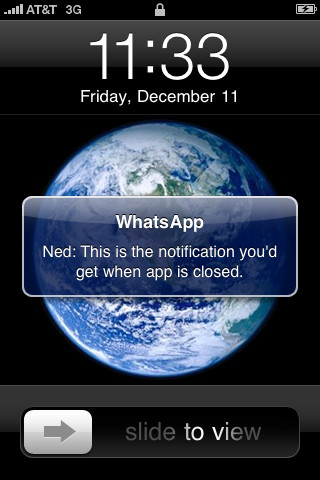 WhatsApp Messenger for iPhone in 2010