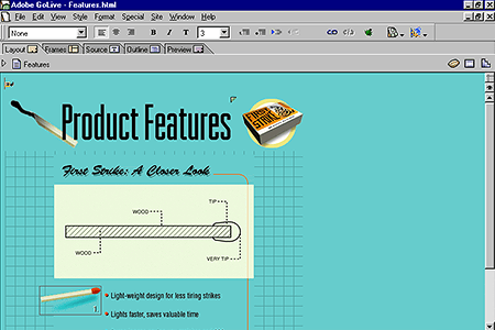 Adobe GoLive 4.0 – Layout