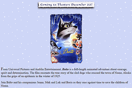 Balto website in 1995
