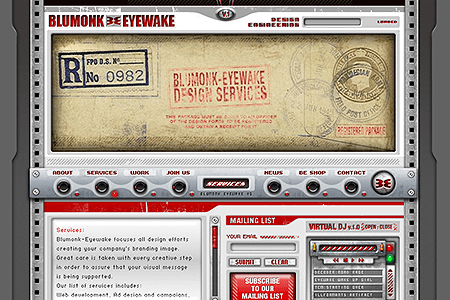 Blumonk Eyewake website in 2004