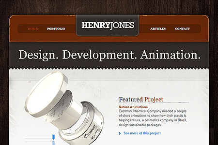 Henry Jones website in 2007
