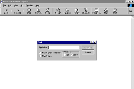 Internet Explorer 4.0 – Find