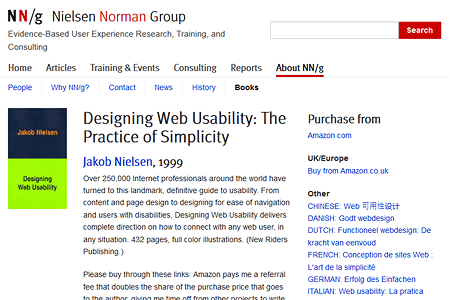 Jakob Nielsen – Designing Web Usability: The Practice of Simplicity