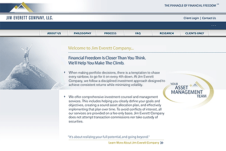 Jim Everett Company website in 2002