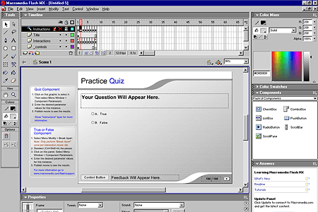 Macromedia Flash MX – Quiz Component