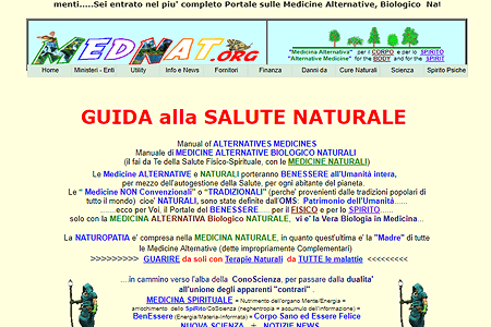 Mednat website in 2005