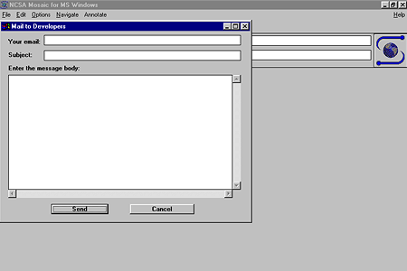 NCSA Mosaic 1.0 – Mail to Developers