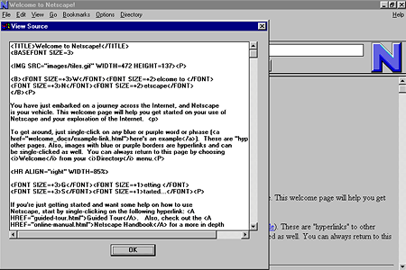 Netscape Navigator 1.0 – View Source