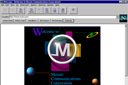 Netscape Navigator 2.01 – Mosaic Communications Corporation