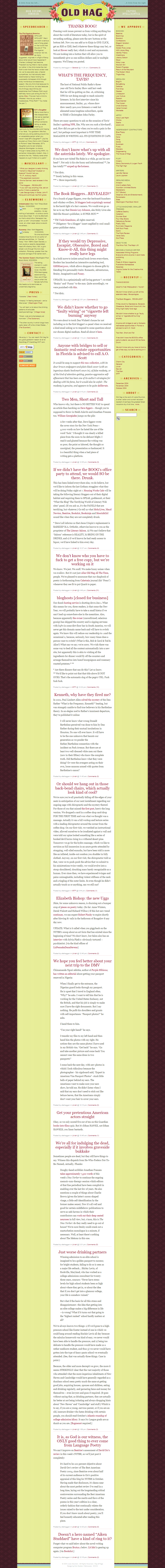 Old Hag website in 2004