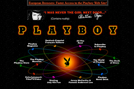 Playboy website in 1997