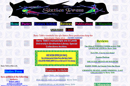 Sixties Press Poetry Magazine website in 2004