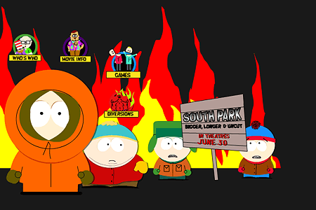 South Park Movie flash website in 1999
