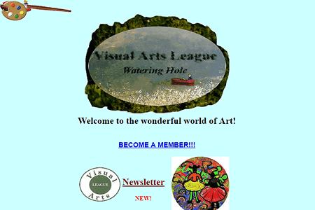 Visual Arts League website in 2001